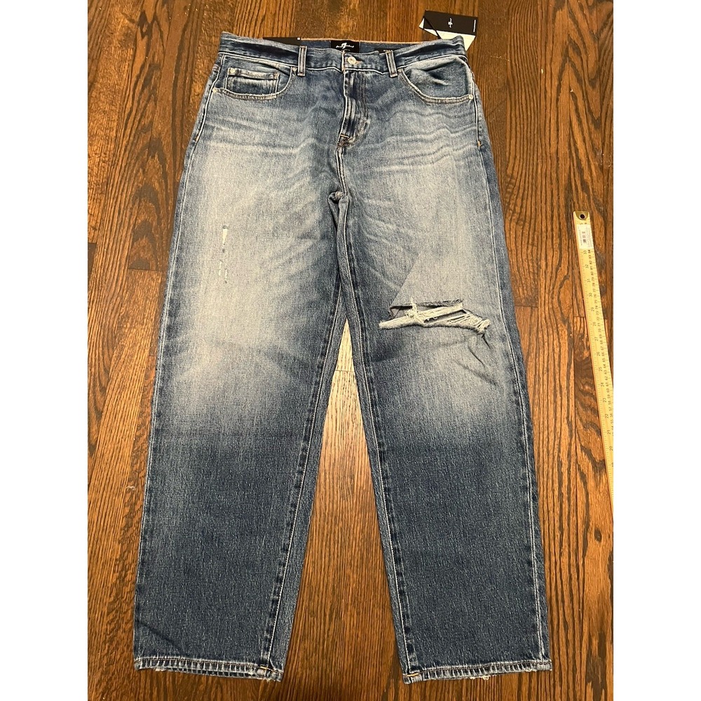 7 Seven For All Mankind Loose Fit Ryan Jeans Men Sz 33 Zip Fly Stretch
